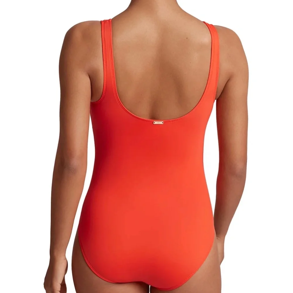 Ralph Lauren Ring Over The Shoulder Tummy Control One Piece Swimsuit - Picture 2 of 6
